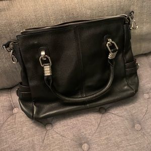 Black leather purse
